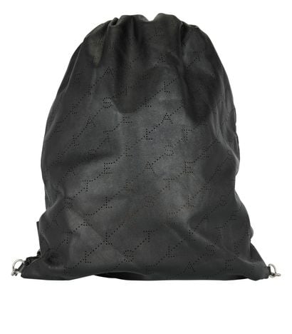 Stella McCartney Perforated Logo Backpack, front view
